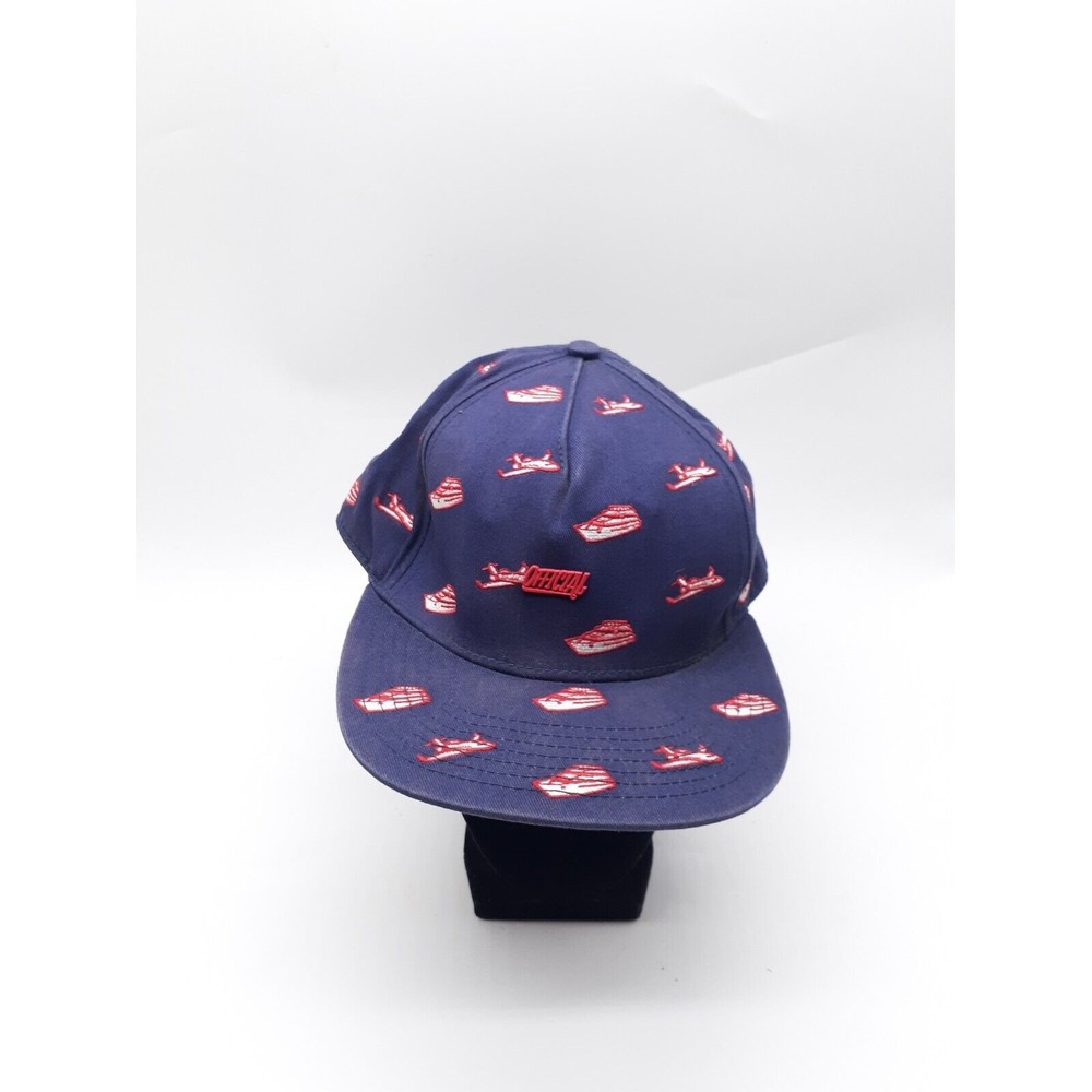 Official Crown Of Laurel Strapback Hat OS Blue Airplanes Boats All Over Print